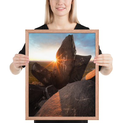 Petroglyphs Sunset Framed Matte