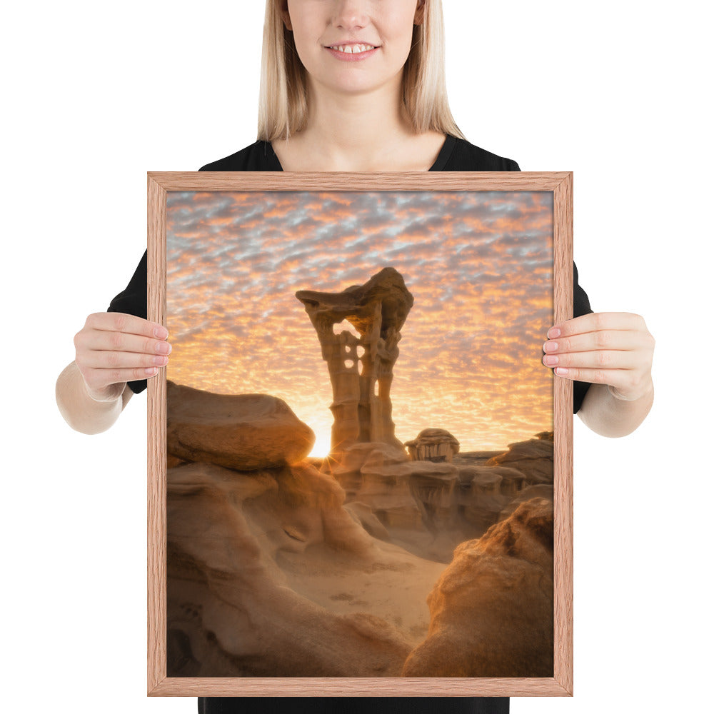 Alien Throne Sunset Framed Matte