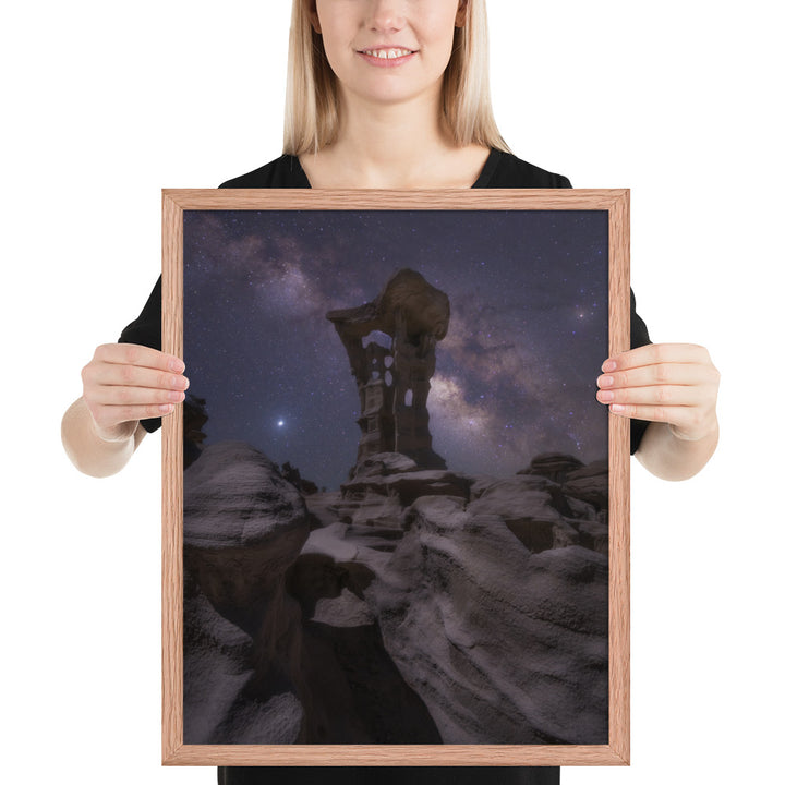 Alien Throne Night Framed Matte