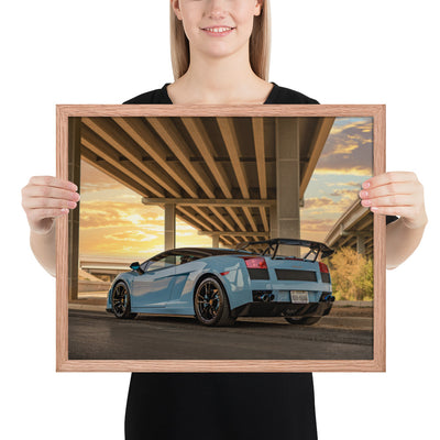 Lamborghini Gallardo Sunset Framed Matte