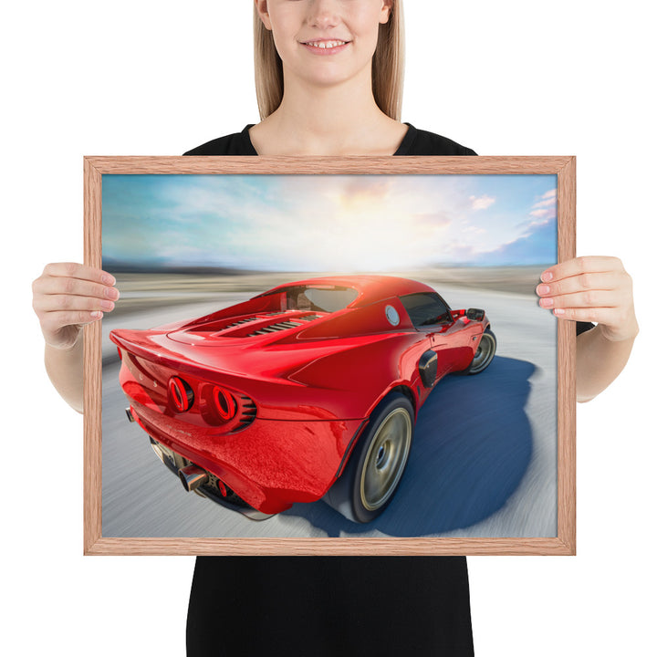 Lotus Elise Sunset Framed Matte