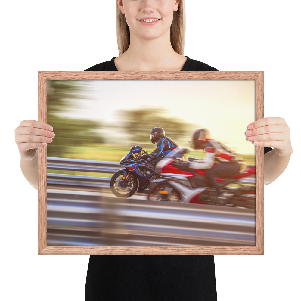 GSXR Drag Race Framed Matte
