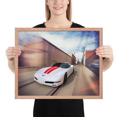 C5 Corvette Action Framed Matte