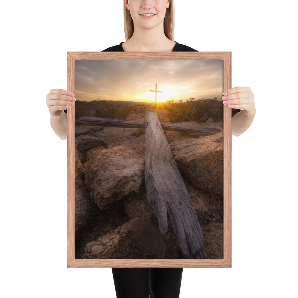Terlingua Cemetery Sunset Framed Matte