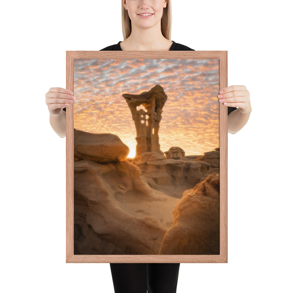 Alien Throne Sunset Framed Matte