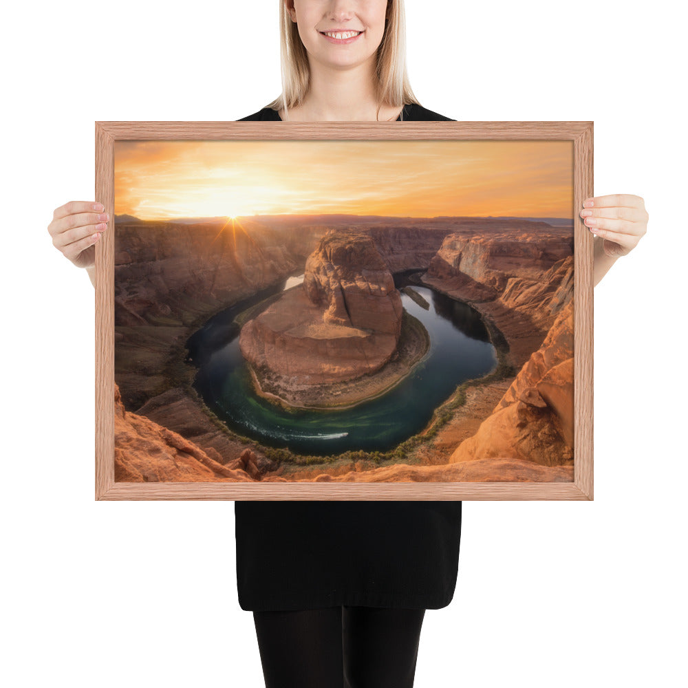 Horseshoe Bend Sunset Framed Matte