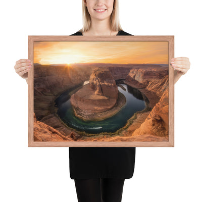Horseshoe Bend Sunset Framed Matte