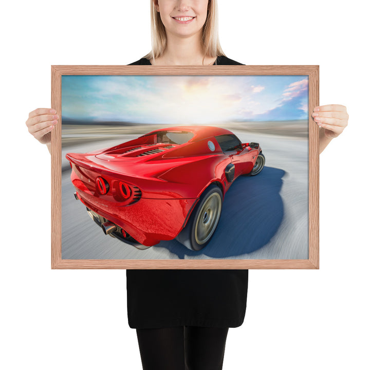 Lotus Elise Sunset Framed Matte