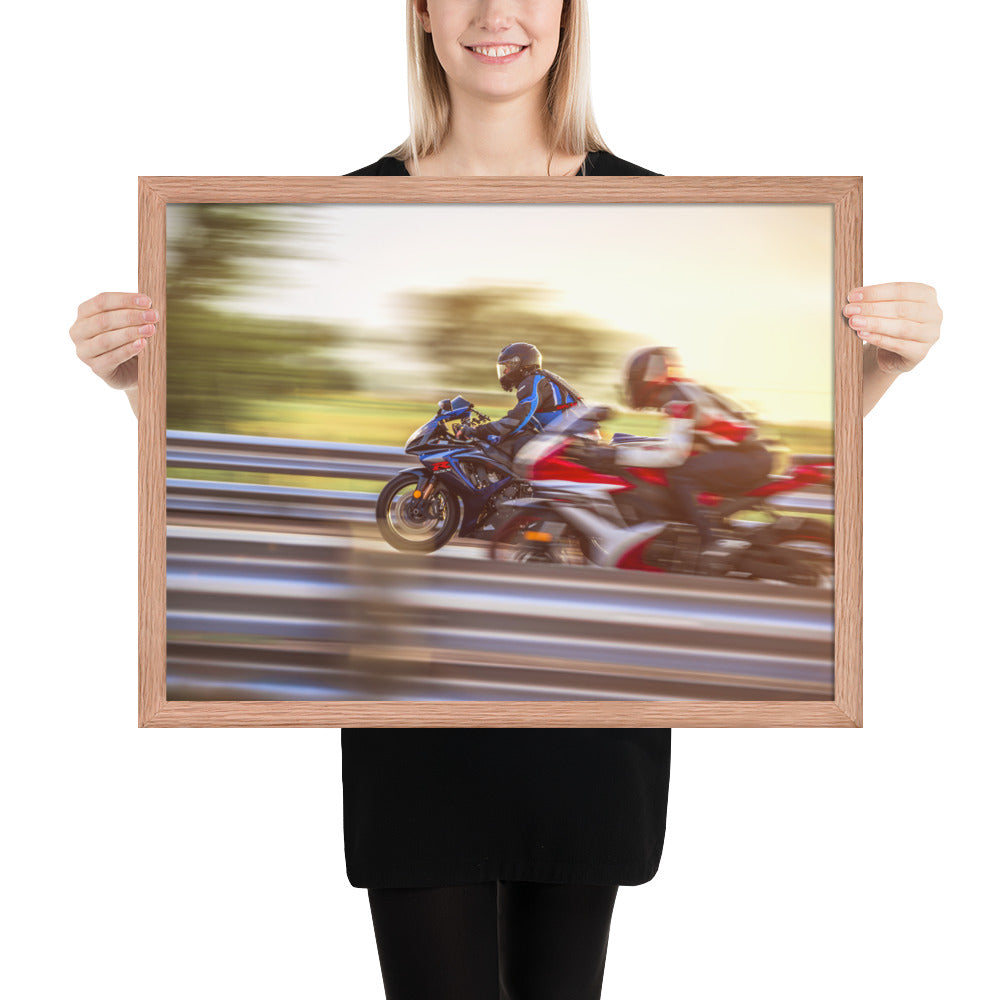GSXR Drag Race Framed Matte