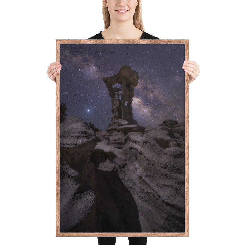 Alien Throne Night Framed Matte