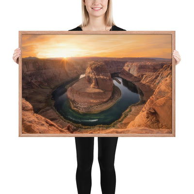 Horseshoe Bend Sunset Framed Matte