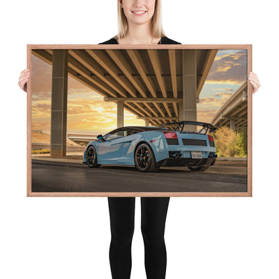Lamborghini Gallardo Sunset Framed Matte