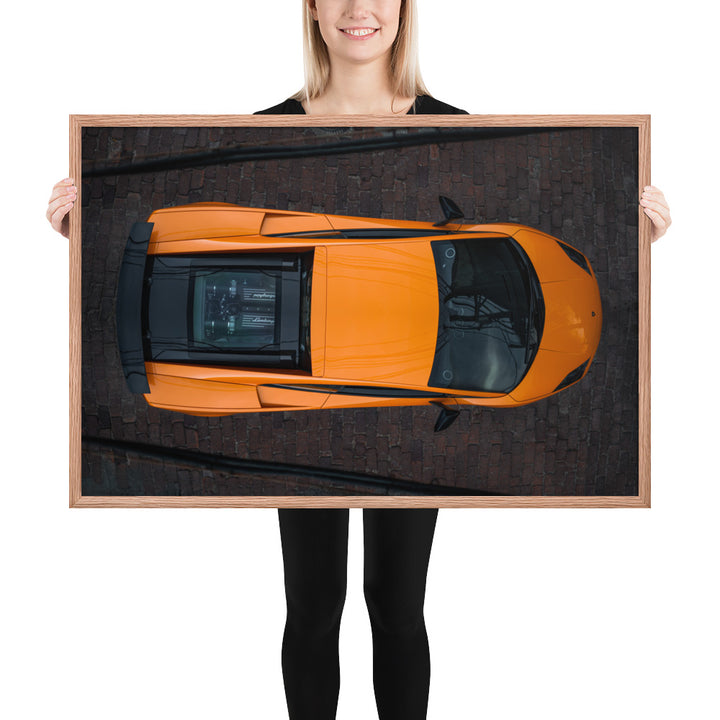 Lamborghini Gallardo Aerial Framed Matte