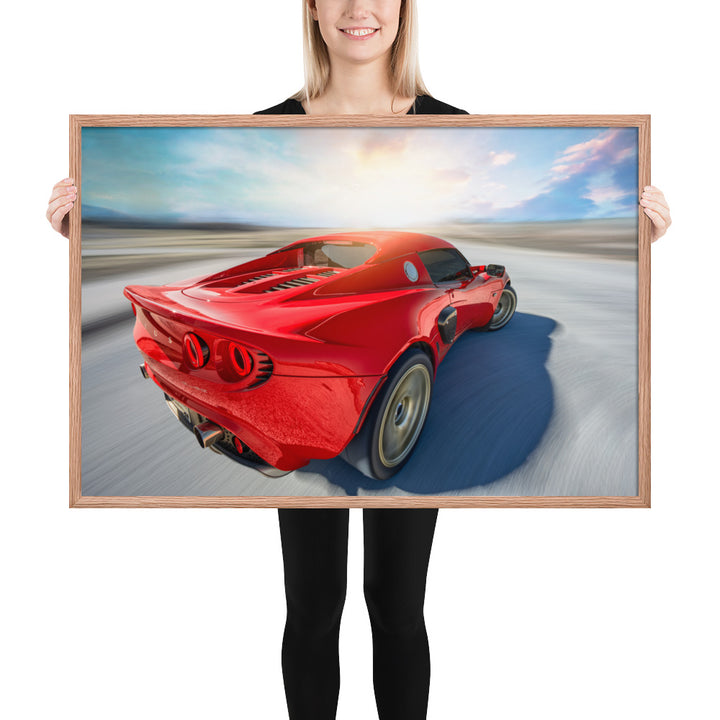 Lotus Elise Sunset Framed Matte
