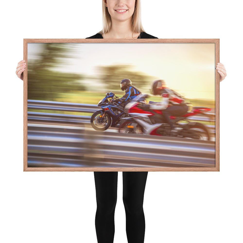 GSXR Drag Race Framed Matte