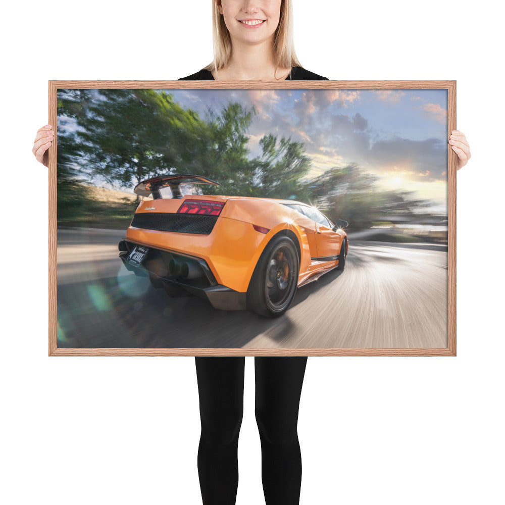 Lamborghini Gallardo Race Framed Matte