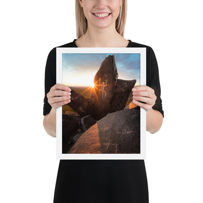 Petroglyphs Sunset Framed Matte