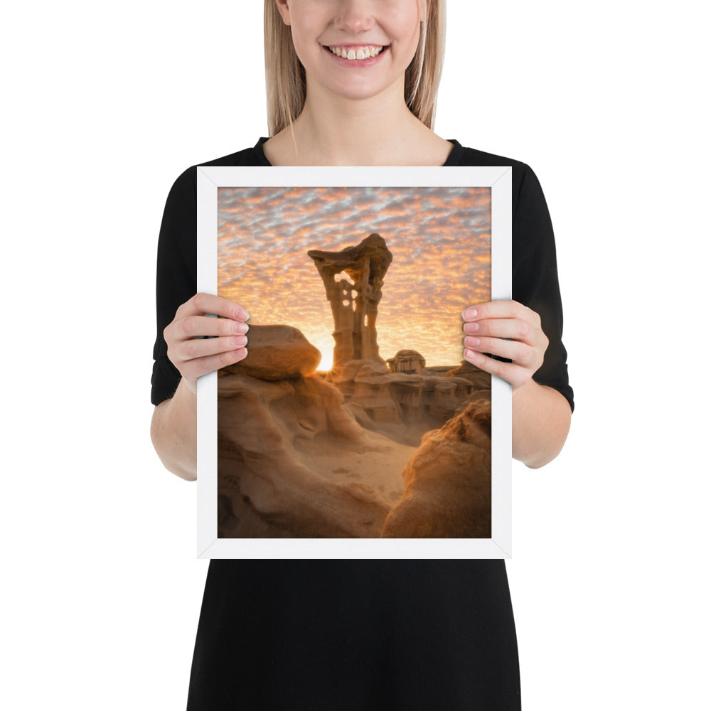 Alien Throne Sunset Framed Matte