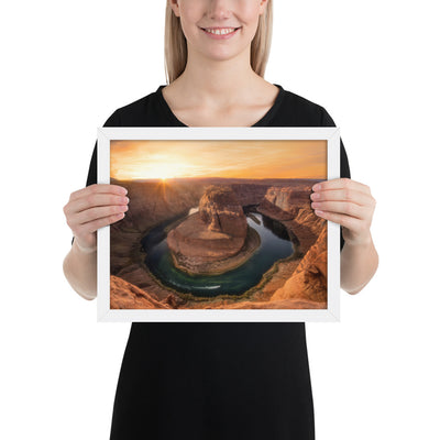 Horseshoe Bend Sunset Framed Matte