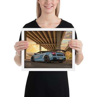 Lamborghini Gallardo Sunset Framed Matte