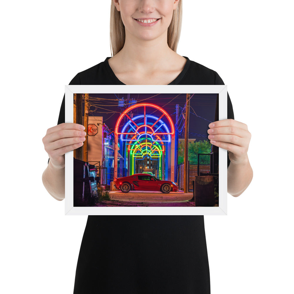 Lotus Elise Night Framed Matte