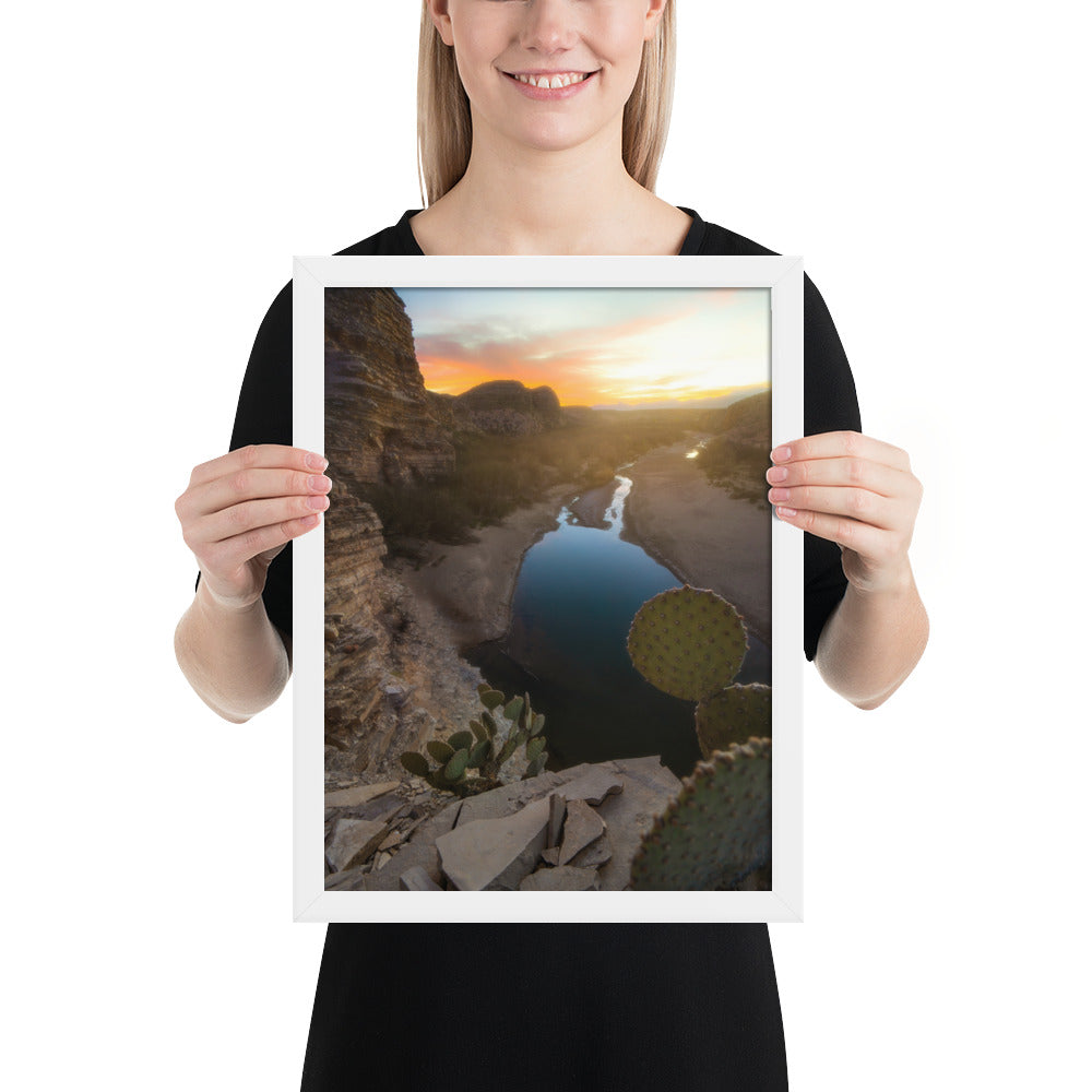 Big Bend Creek Sunset Framed Matte