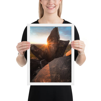 Petroglyphs Sunset Framed Matte