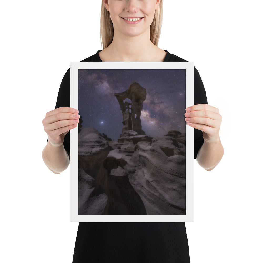 Alien Throne Night Framed Matte