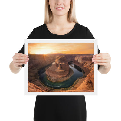 Horseshoe Bend Sunset Framed Matte