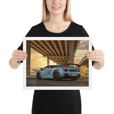 Lamborghini Gallardo Sunset Framed Matte