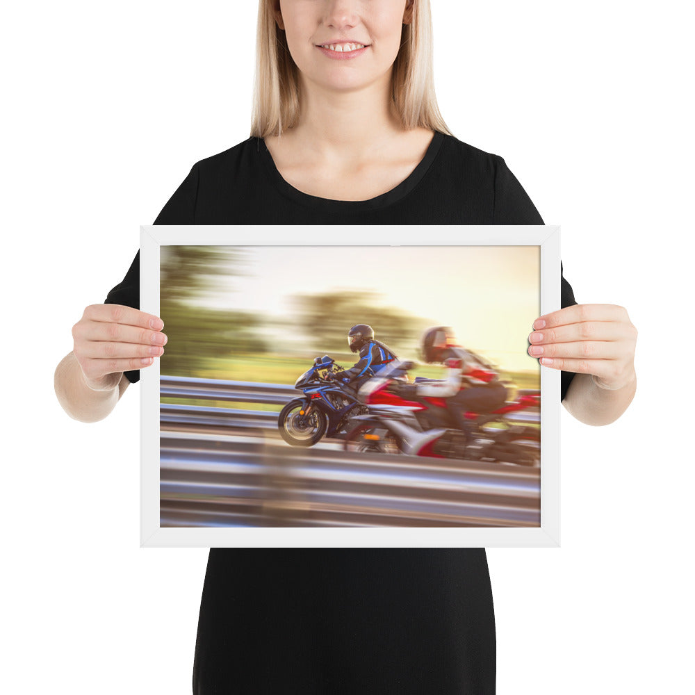 GSXR Drag Race Framed Matte