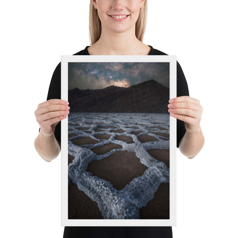 Badwater Basin Nightscape Framed Matte