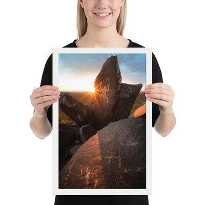 Petroglyphs Sunset Framed Matte
