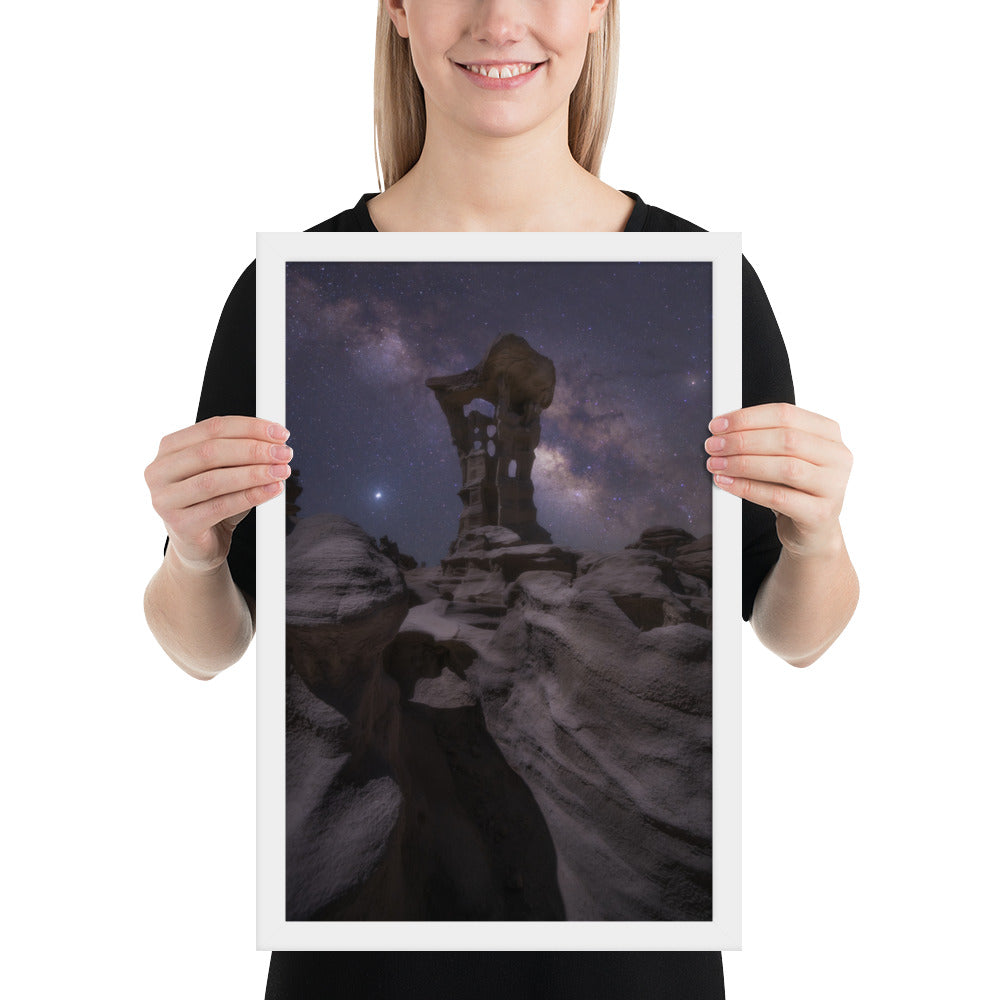 Alien Throne Night Framed Matte
