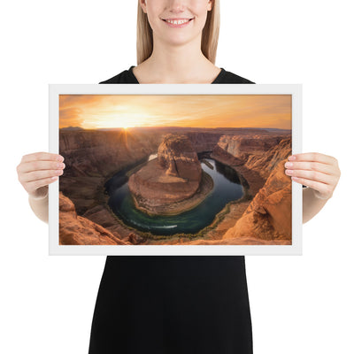 Horseshoe Bend Sunset Framed Matte