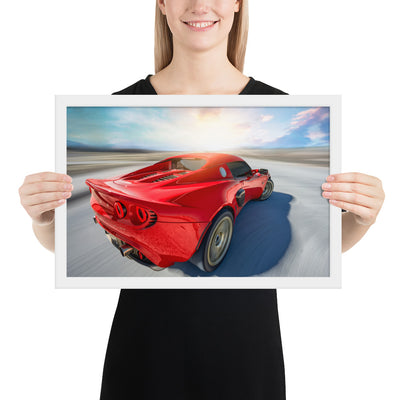 Lotus Elise Sunset Framed Matte