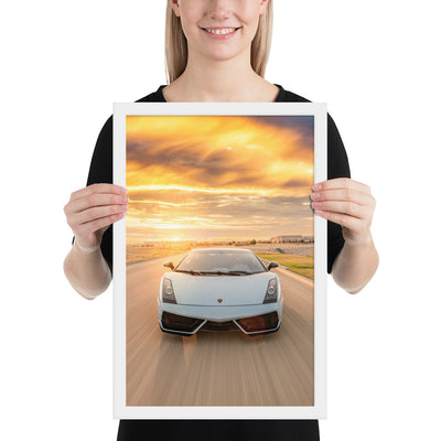 Lamborghini Gallardo Action Framed Matte