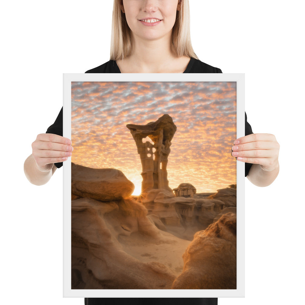 Alien Throne Sunset Framed Matte