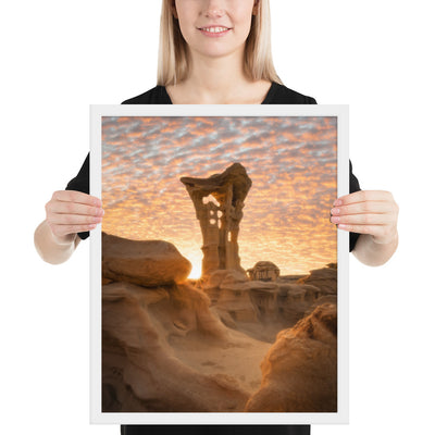 Alien Throne Sunset Framed Matte