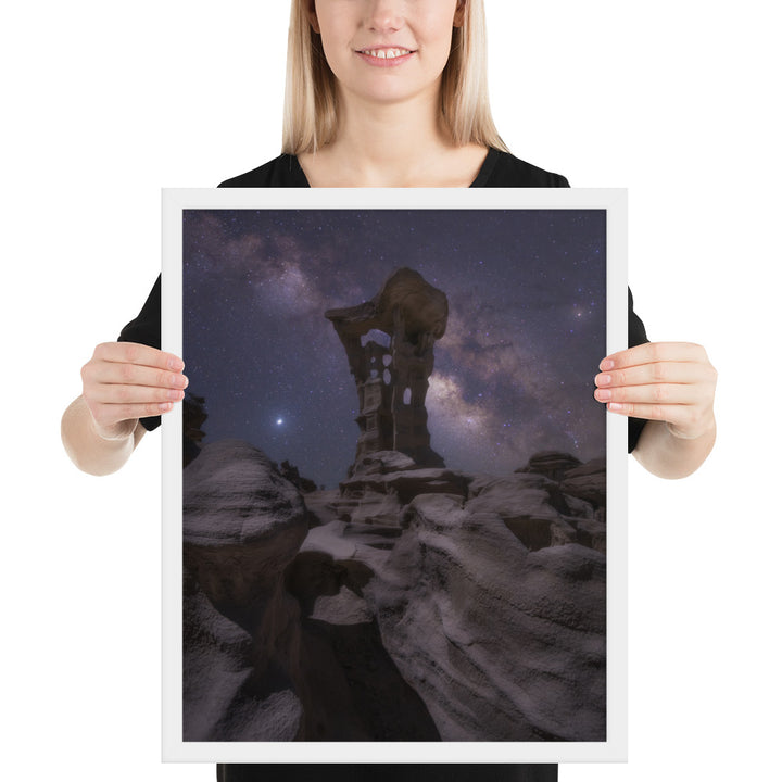 Alien Throne Night Framed Matte