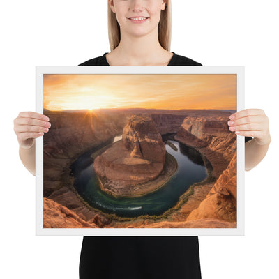 Horseshoe Bend Sunset Framed Matte