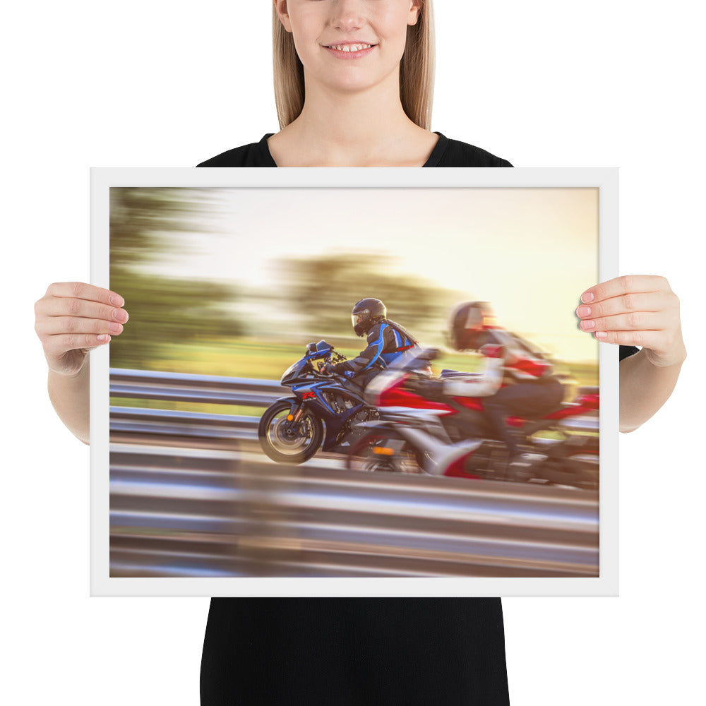 GSXR Drag Race Framed Matte