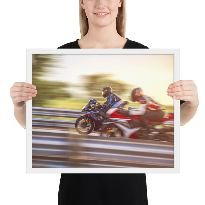 GSXR Drag Race Framed Matte