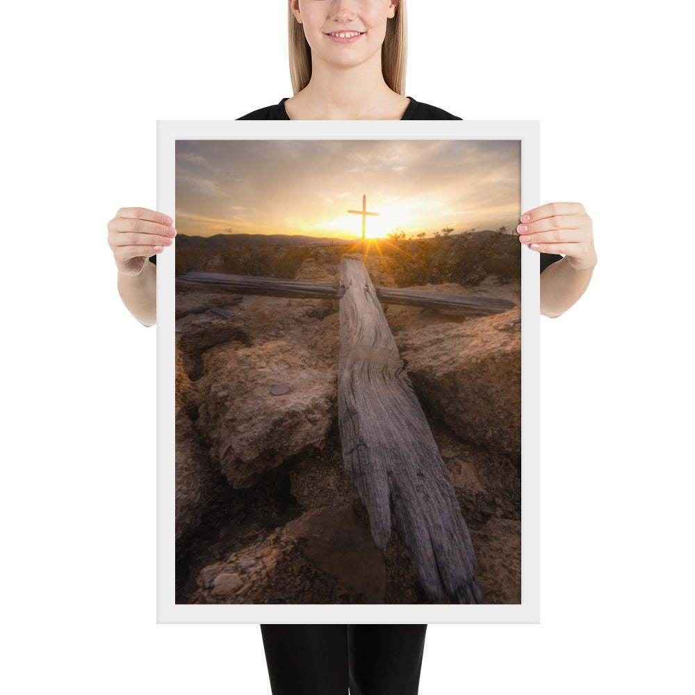 Terlingua Cemetery Sunset Framed Matte