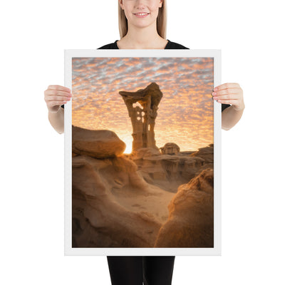Alien Throne Sunset Framed Matte