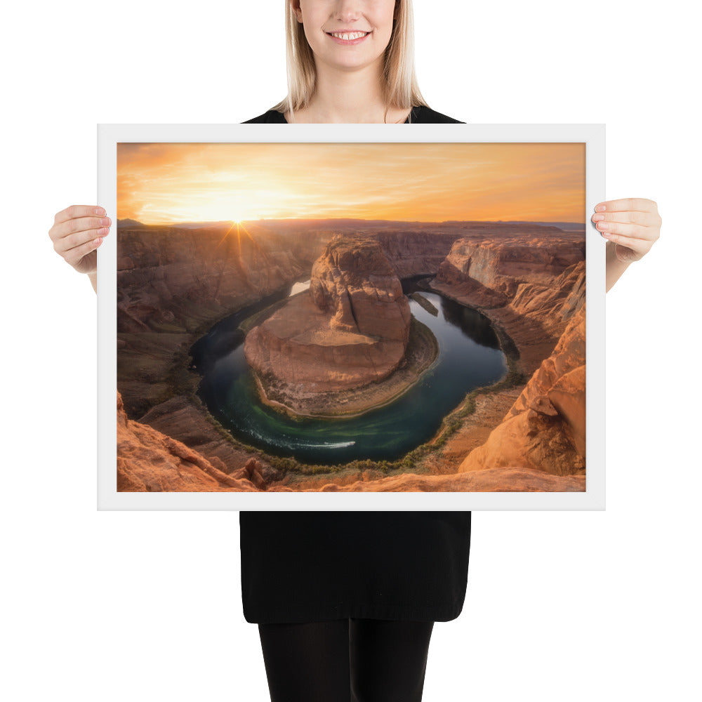Horseshoe Bend Sunset Framed Matte