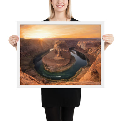 Horseshoe Bend Sunset Framed Matte