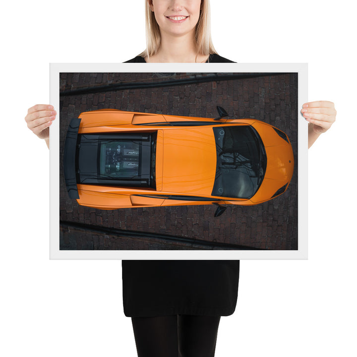 Lamborghini Gallardo Aerial Framed Matte