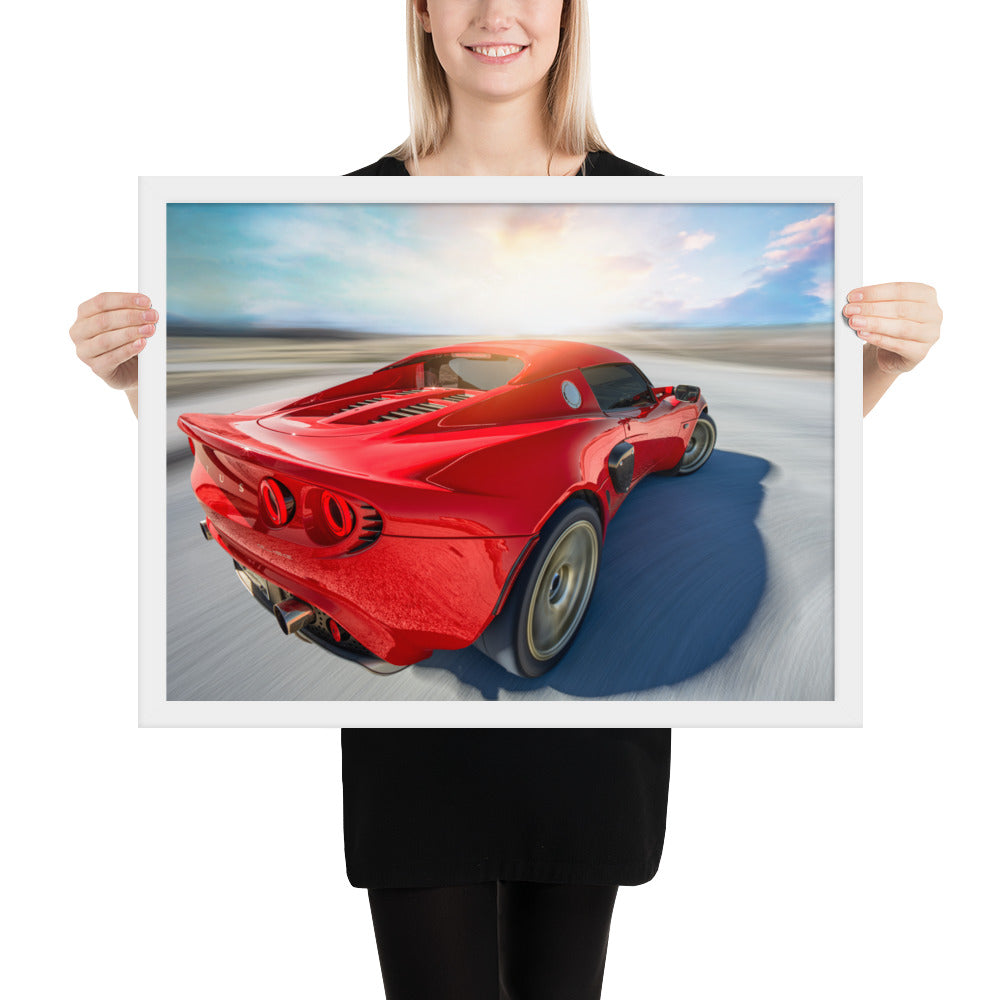 Lotus Elise Sunset Framed Matte