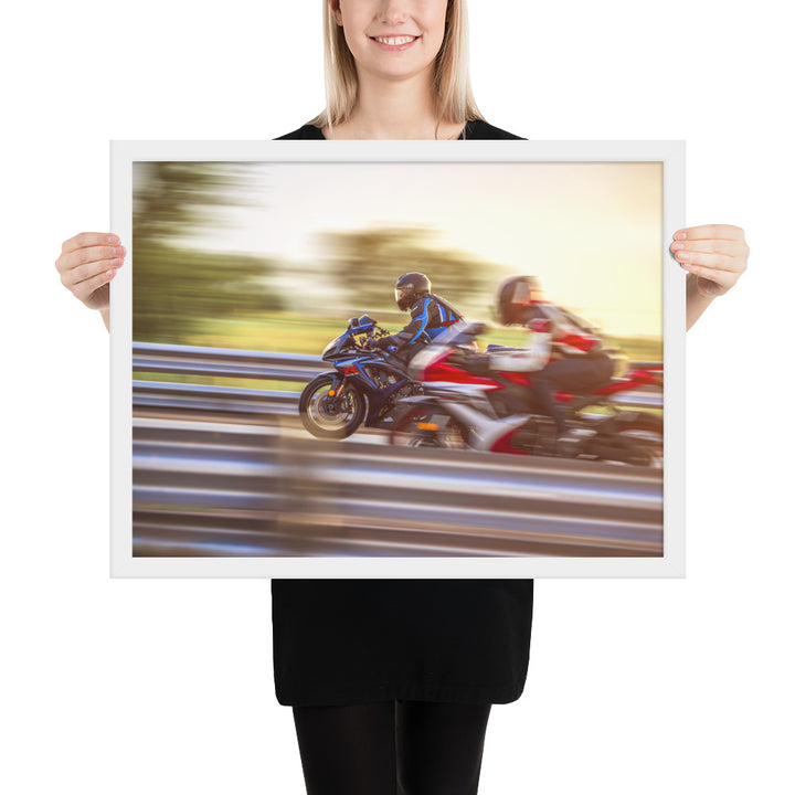 GSXR Drag Race Framed Matte